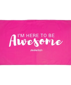 Swimshop2u.com I'm Here To Be Awesome Microfibre Towel (Pink)