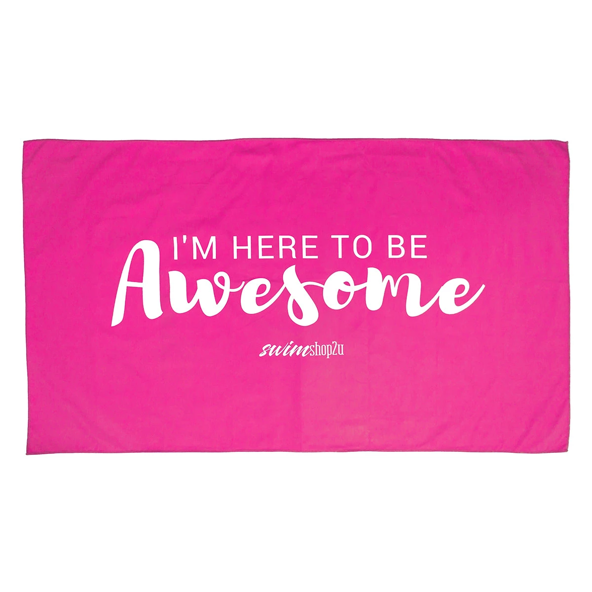 Swimshop2u.com I'm Here To Be Awesome Microfibre Towel (Pink) 1 Swimshop2u.com I'm Here To Be Awesome Microfibre Towel (Pink)